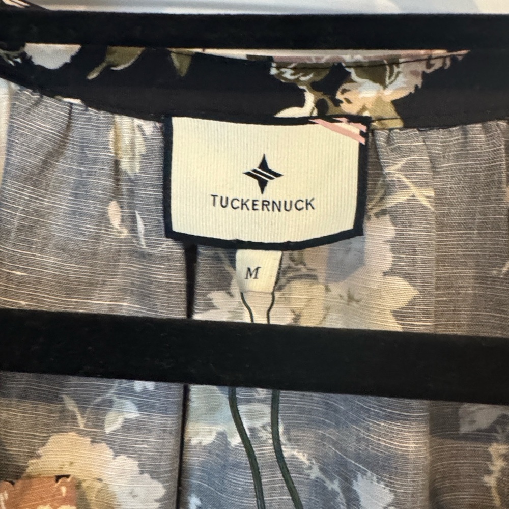 Tuckernuck Black Floral Long Sleeve Dress - Size M - NWT - Picture 2 of 11
